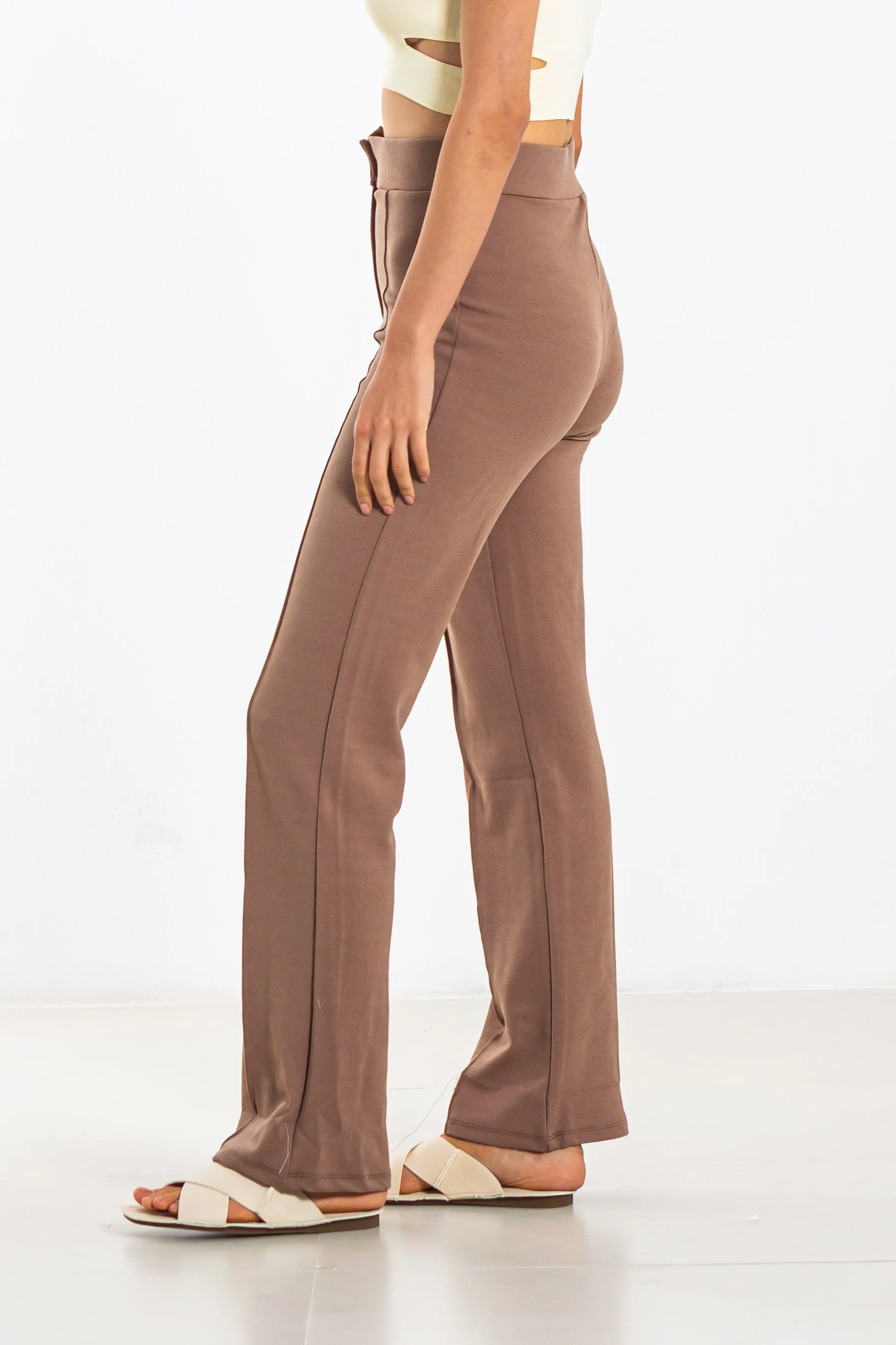 STRAIGHT PLEATED TROUSERS