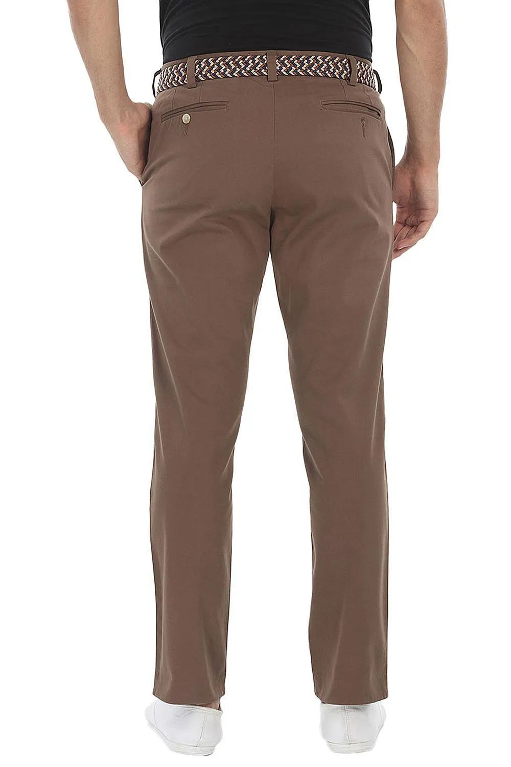 Stretchable Washed Cotton Peach Twill Chino Pants