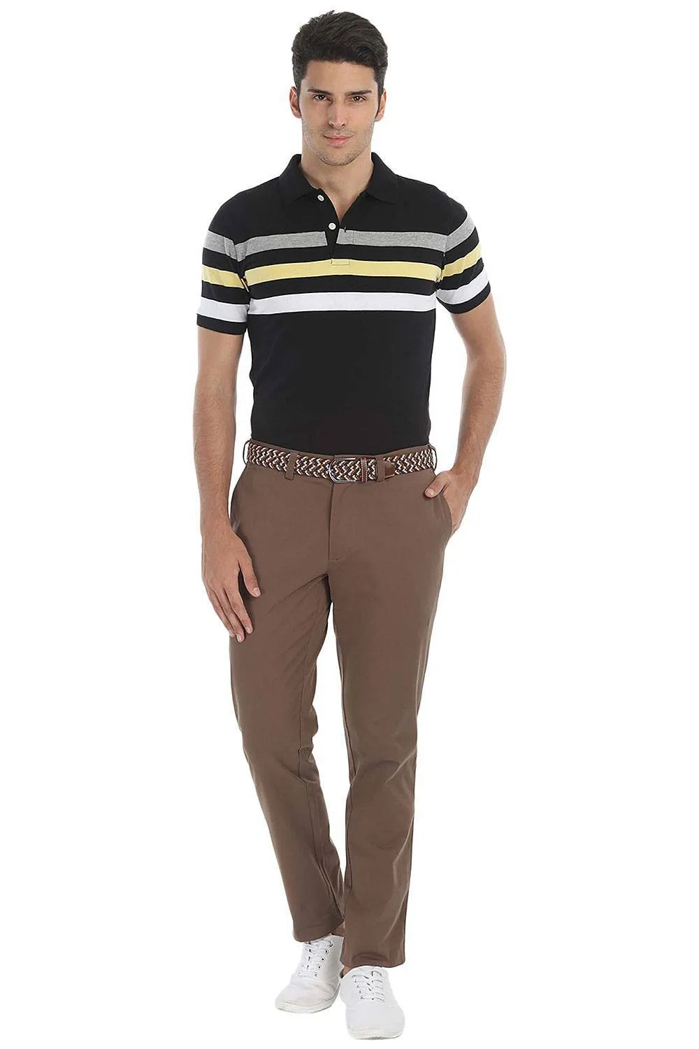 Stretchable Washed Cotton Peach Twill Chino Pants