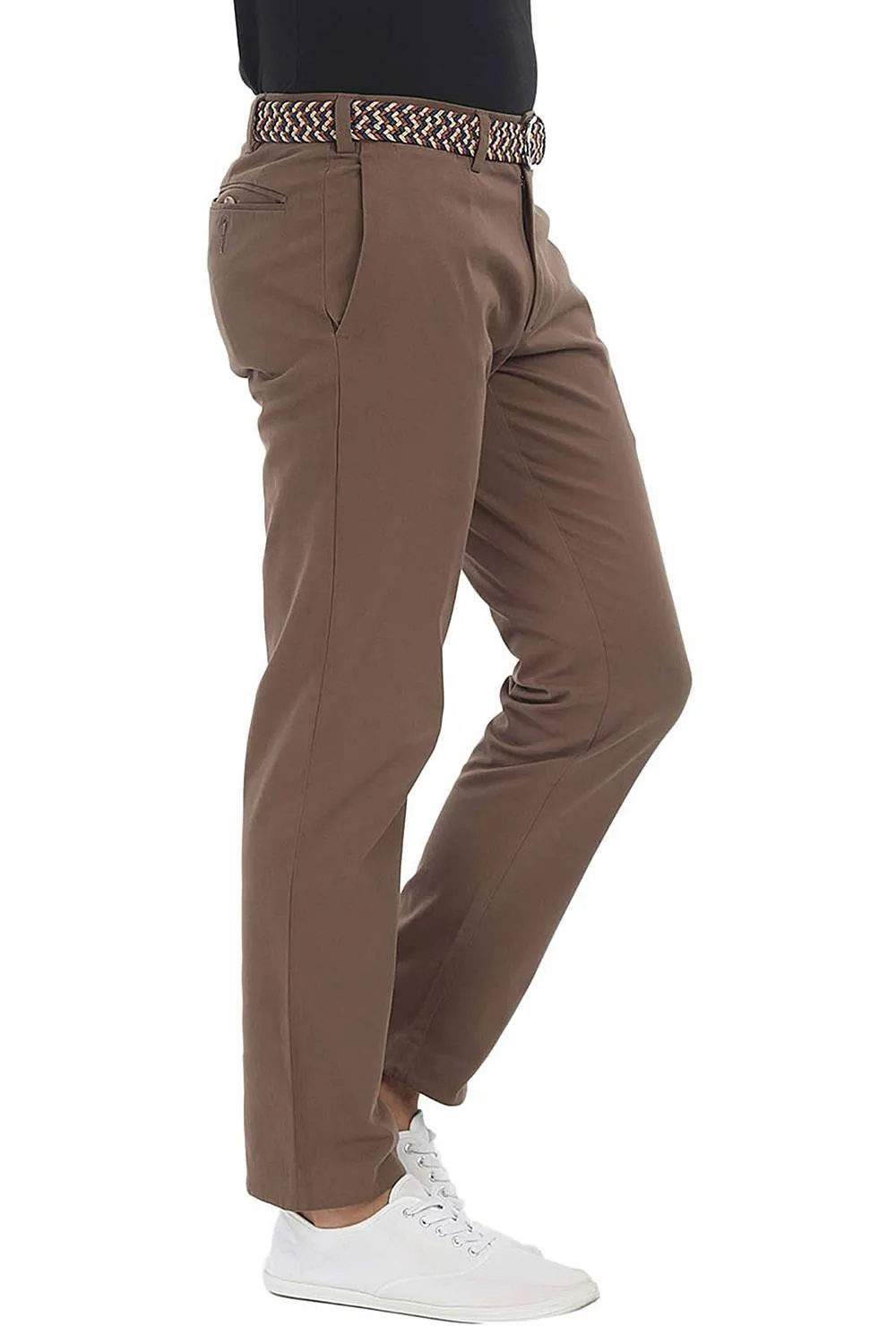 Stretchable Washed Cotton Peach Twill Chino Pants