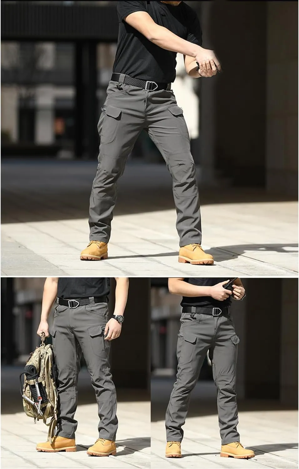Tactical Pants for Men Water Resistant Cargo Hiking Pants Multi Pockets Ripstop Flex Baggy Camo Tactical Pant