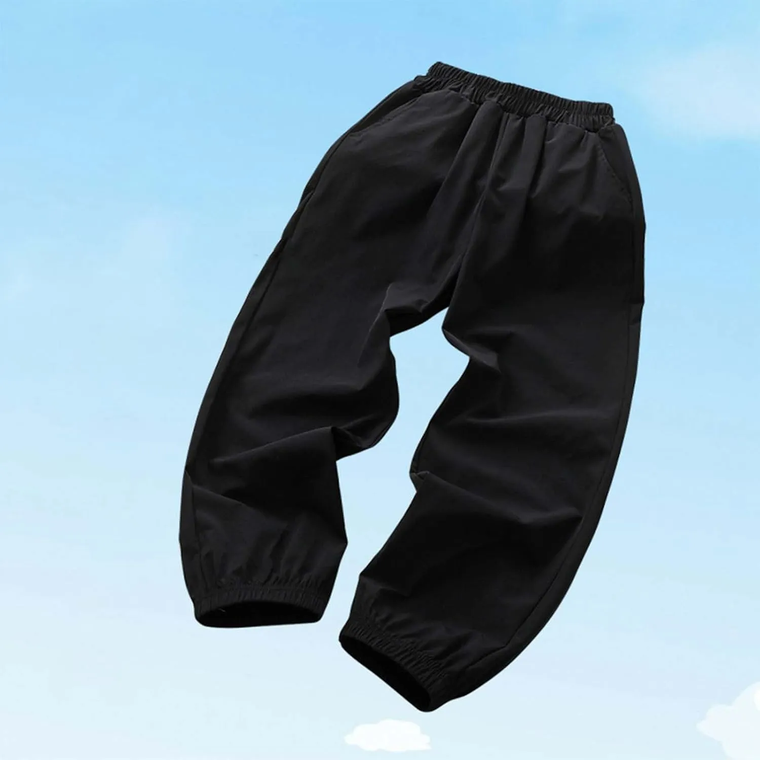 Thin Straight Leg Plain Cuff Leg Work Out Athletic for Children Boy Girl Summer Fall Loose Fit Pants Kid 2025