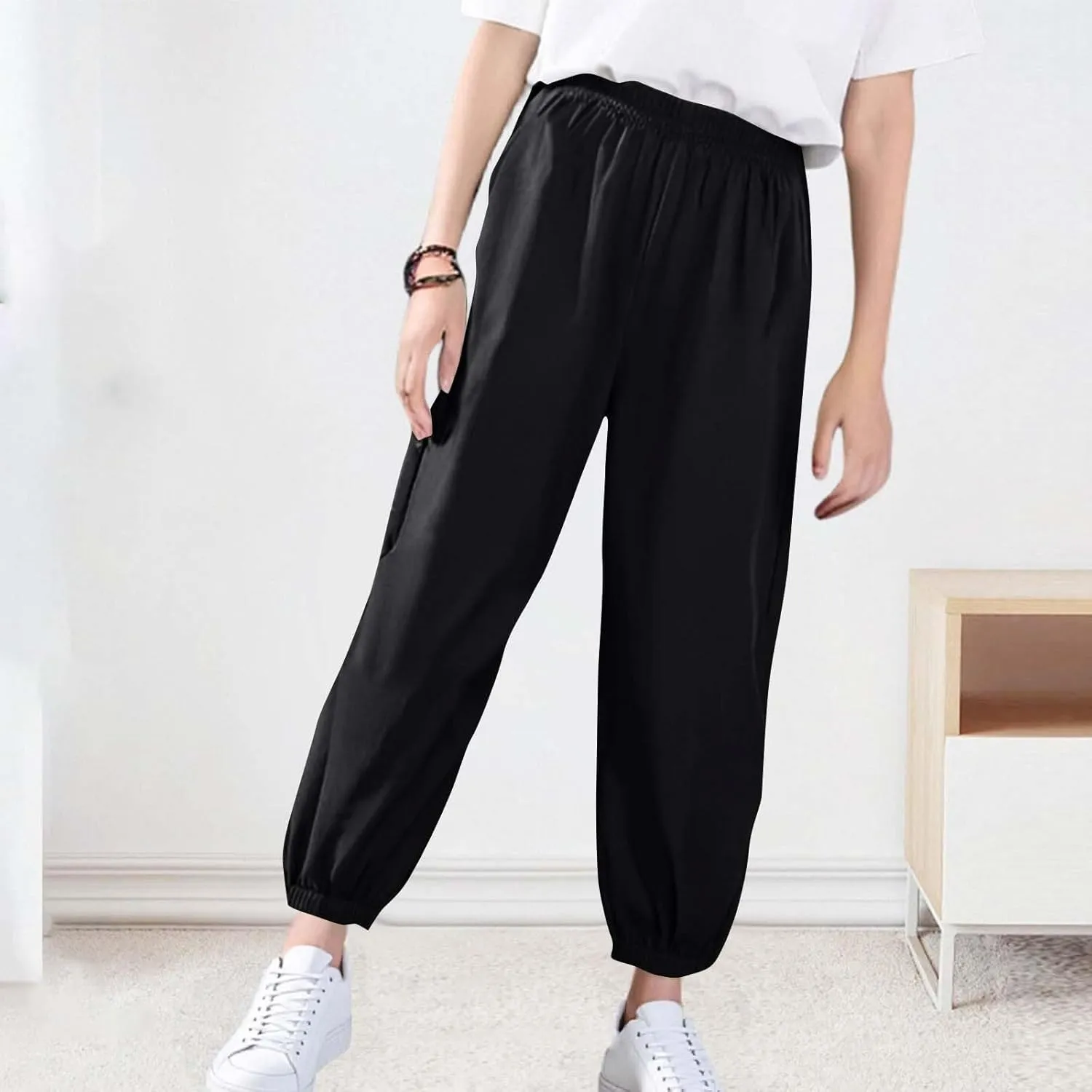 Thin Straight Leg Plain Cuff Leg Work Out Athletic for Children Boy Girl Summer Fall Loose Fit Pants Kid 2025