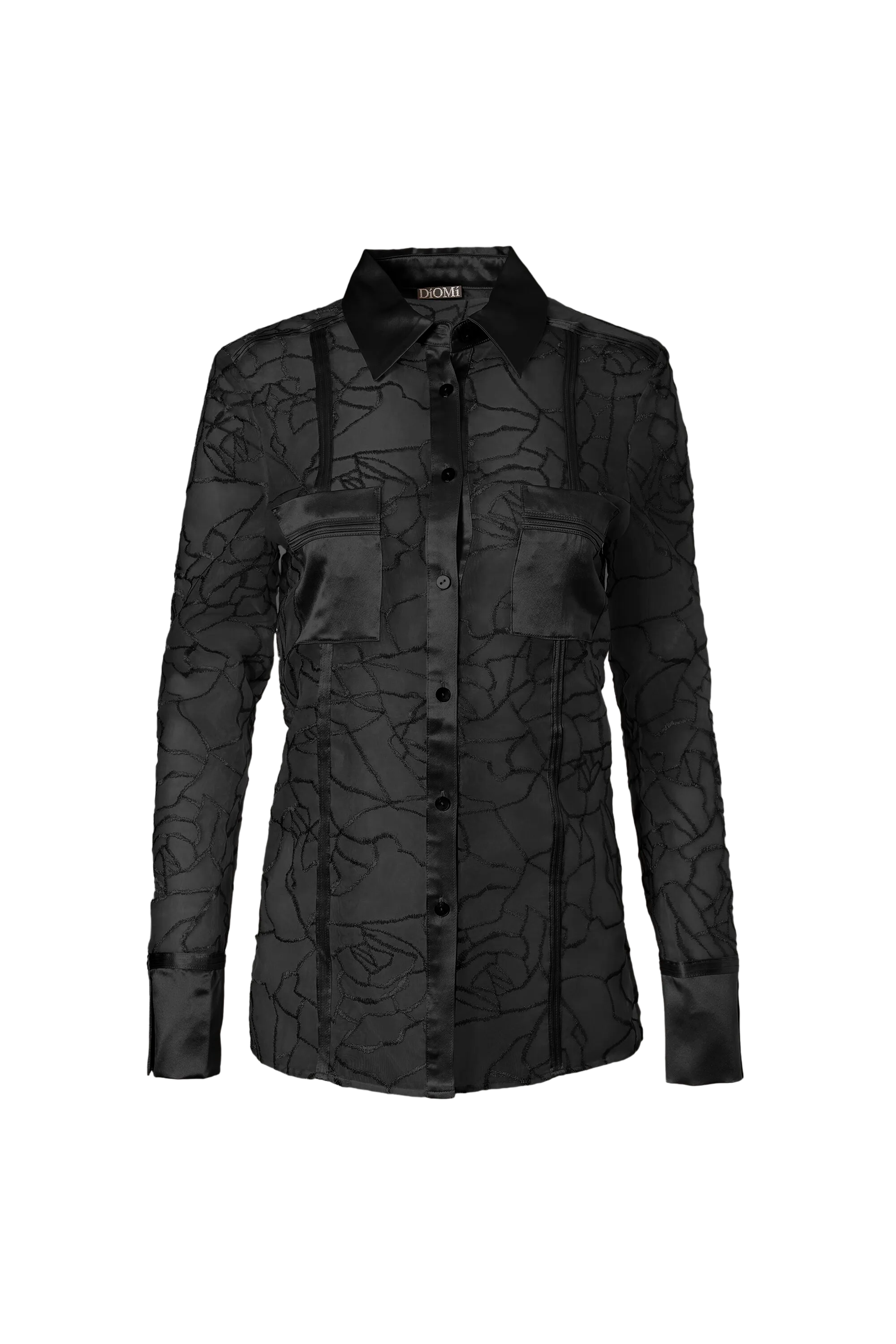 Transparent Modern Blouse - Black