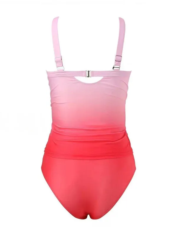 Trendy Ombre Tankini for Surfing, Sunbathing & Pool Parties