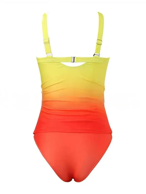 Trendy Ombre Tankini for Surfing, Sunbathing & Pool Parties