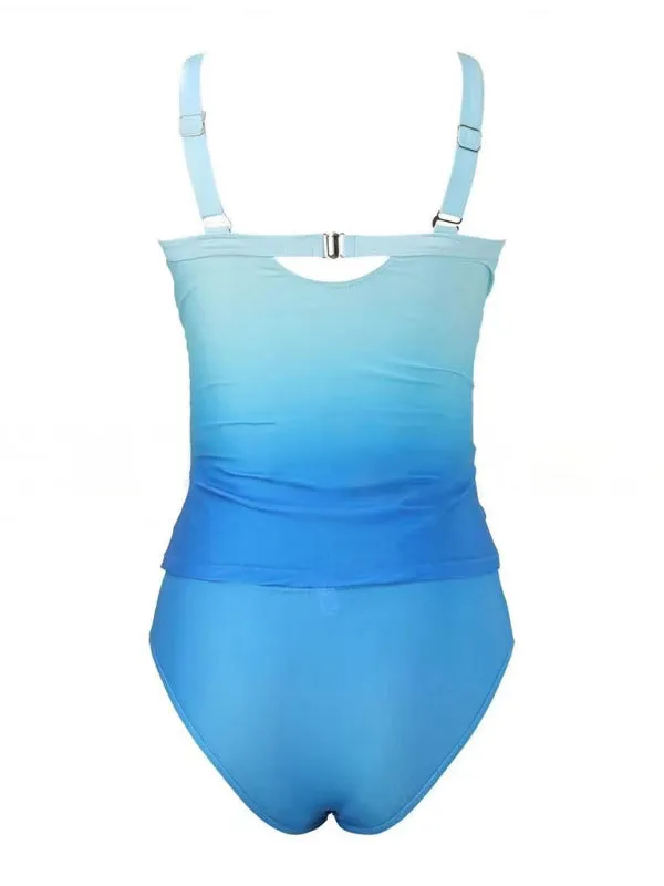 Trendy Ombre Tankini for Surfing, Sunbathing & Pool Parties