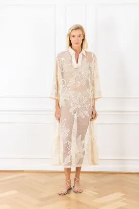 Vanilla Floral Net Everyday Dress