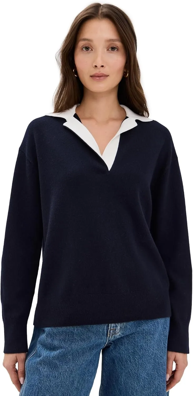 Vince Women's Contrast Collar Polo