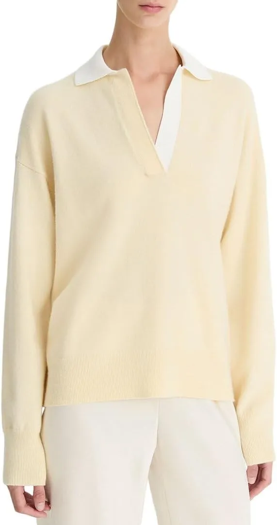 Vince Women's Contrast Collar Polo