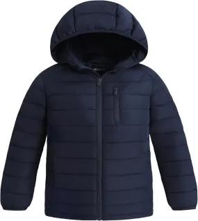 wantdo Boy's Light Puffer Jacket Packable Winter Jacket Windproof Hooded