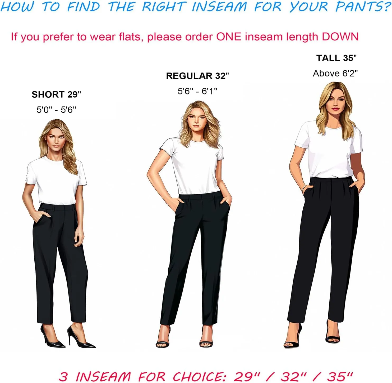 Womens High Waist Wide Straight Leg Trousers Casual Slacks Dress Pants with Pockets