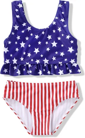 YOUNGER TREE Toddler Swimsuit Girl 2-Pieces Leopard Bathing Suits Halter Top Bikini Bottoms Swimming Suit Kids Beach Swimwear
